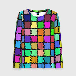 Лонгслив женский Лоскутки, цвет: 3D-принт