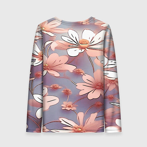 Женский лонгслив Елена: ты словно ветерок весенний / 3D-принт – фото 2