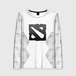 Лонгслив женский Dota white poly, цвет: 3D-принт
