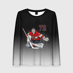 Лонгслив женский Sergey Bobrovsky is goalkeeper of the Florida Pant, цвет: 3D-принт