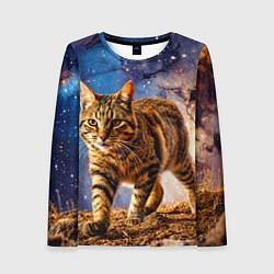 Женский лонгслив Пиксибоб в космосе