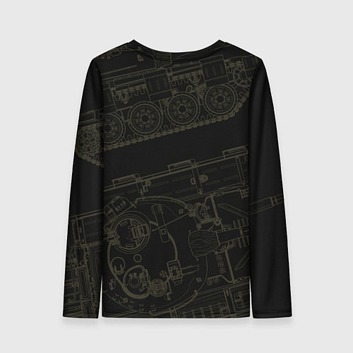 Женский лонгслив Т-72 основной боевой танк / 3D-принт – фото 2