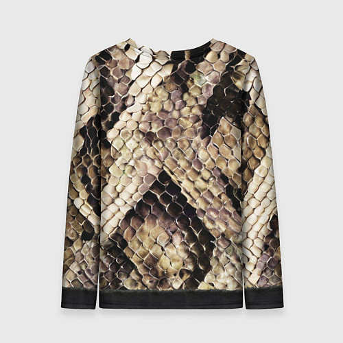 Женский лонгслив Обнаженное женское тело в змеиной одежде / 3D-принт – фото 2