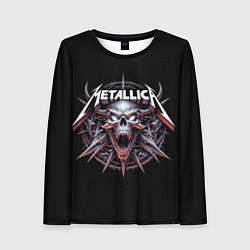 Женский лонгслив Metallica - cool skull with horns