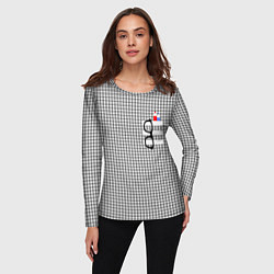 Лонгслив женский Черные очки висят на кармане, цвет: 3D-принт — фото 2