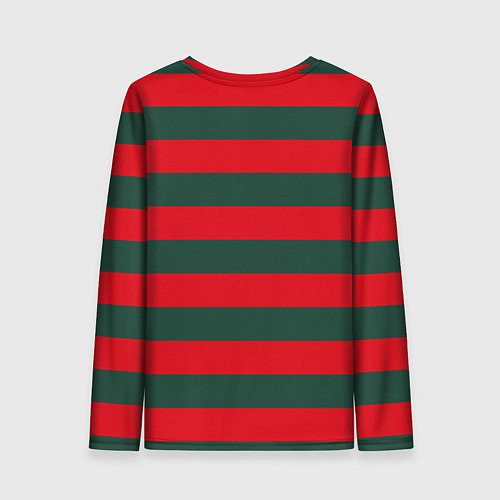 Женский лонгслив Полосы Фредди Крюгера / 3D-принт – фото 2