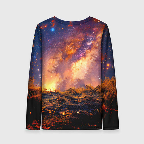 Женский лонгслив Скотч-терьер в космосе / 3D-принт – фото 2