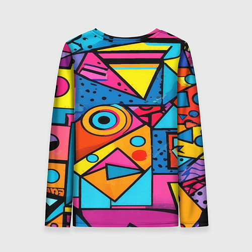 Женский лонгслив Кислая геометрия / 3D-принт – фото 2