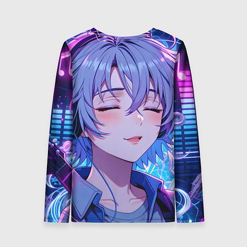 Женский лонгслив Влюбленный в музыку / 3D-принт – фото 2