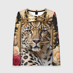Женский лонгслив Королевский леопард