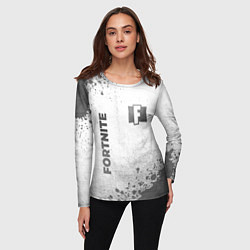 Лонгслив женский Fortnite - white gradient вертикально, цвет: 3D-принт — фото 2