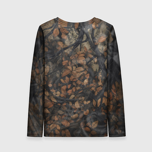 Женский лонгслив Хищный серый лис / 3D-принт – фото 2