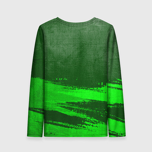 Женский лонгслив No Mans Sky - green gradient посередине / 3D-принт – фото 2