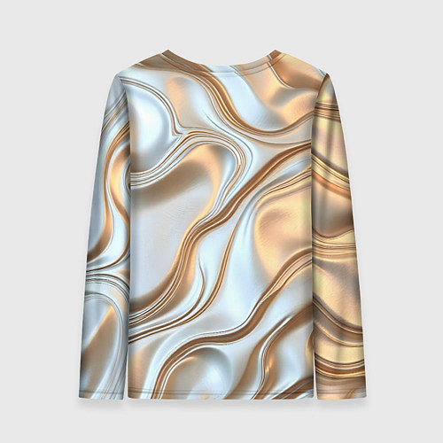Женский лонгслив Жидкое белое золото / 3D-принт – фото 2