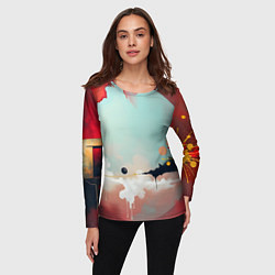 Лонгслив женский Сюрреалистичная абстракция, цвет: 3D-принт — фото 2
