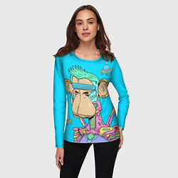 Лонгслив женский NFT cyber ape UFO, цвет: 3D-принт — фото 2