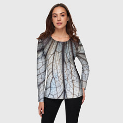 Лонгслив женский Прожилки растения, цвет: 3D-принт — фото 2