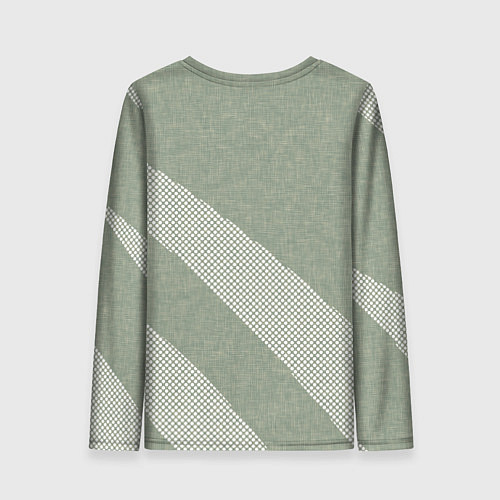 Женский лонгслив Светлый серо-зелёный абстрактный / 3D-принт – фото 2