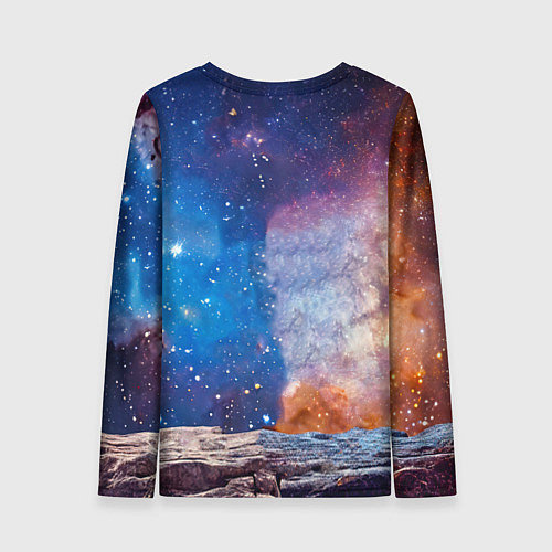 Женский лонгслив Бигль в космосе / 3D-принт – фото 2