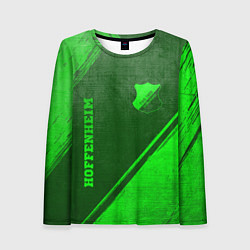 Лонгслив женский Hoffenheim - green gradient вертикально, цвет: 3D-принт