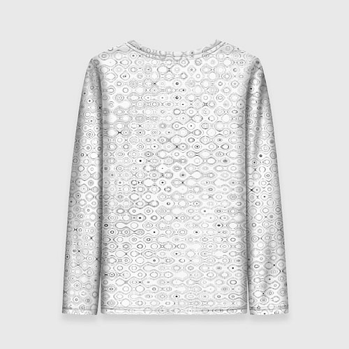 Женский лонгслив Белый с абстрактным узором / 3D-принт – фото 2