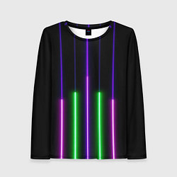 Женский лонгслив Color Purple green pink