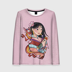 Женский лонгслив Красивая Мулан и Мушу - big pictures