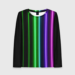 Лонгслив женский Neon lines, цвет: 3D-принт