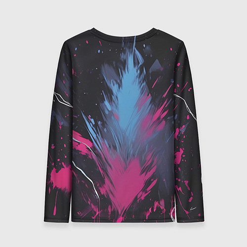 Женский лонгслив Человек-паук и розовая краска / 3D-принт – фото 2