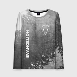 Женский лонгслив Evangelion - grey gradient вертикально
