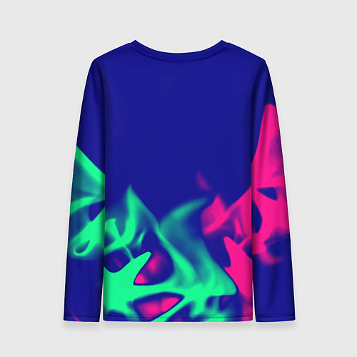 Женский лонгслив Nirvana fire neon / 3D-принт – фото 2
