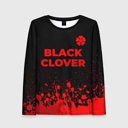 Женский лонгслив Black Clover - red gradient посередине