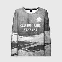 Лонгслив женский Red Hot Chili Peppers - grey gradient посередине, цвет: 3D-принт