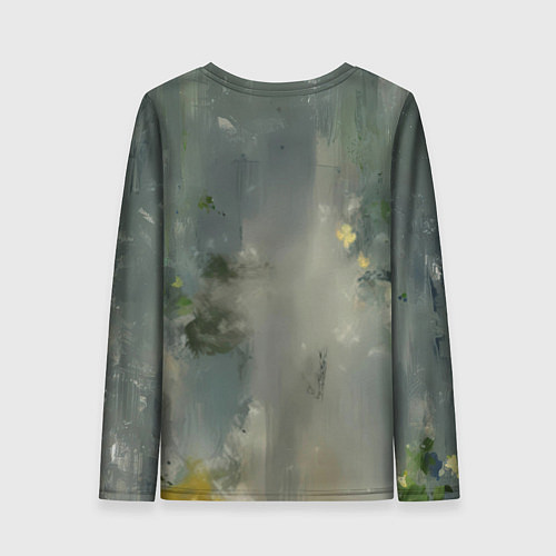 Женский лонгслив Бэтмен зеленые краски / 3D-принт – фото 2