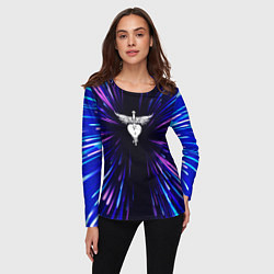 Лонгслив женский Bon Jovi neon energy, цвет: 3D-принт — фото 2