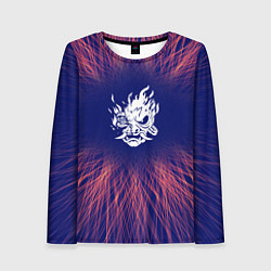 Лонгслив женский Cyberpunk 2077 red energy, цвет: 3D-принт