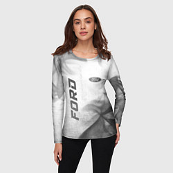 Лонгслив женский Ford - white gradient вертикально, цвет: 3D-принт — фото 2