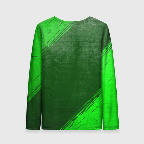 Женский лонгслив Cyberpunk 2077 - green gradient / 3D-принт – фото 2