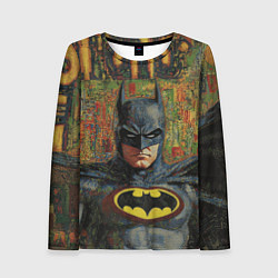 Женский лонгслив Текстурный Бэтмен