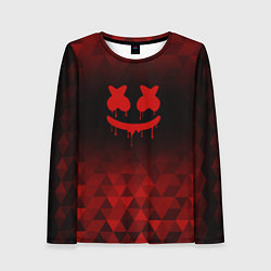 Женский лонгслив Marshmello red poly
