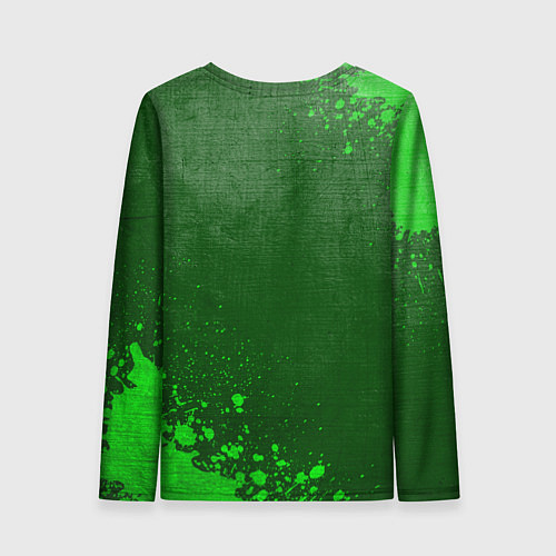 Женский лонгслив Skoda - green gradient вертикально / 3D-принт – фото 2