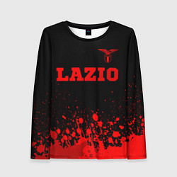 Лонгслив женский Lazio - red gradient посередине, цвет: 3D-принт