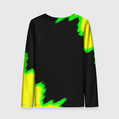 Женский лонгслив Doom огненное лого краски / 3D-принт – фото 2
