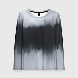 Женский лонгслив Разводы черной краски