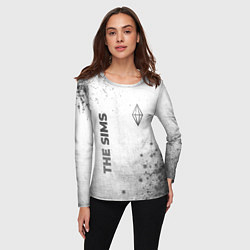 Лонгслив женский The Sims - white gradient вертикально, цвет: 3D-принт — фото 2
