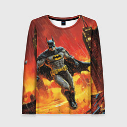 Женский лонгслив Бэтмен застыл в воздухе