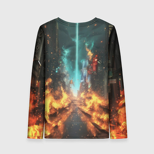 Женский лонгслив Бэтмен эпик / 3D-принт – фото 2