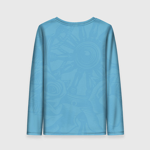 Женский лонгслив Штурвал и три розы / 3D-принт – фото 2