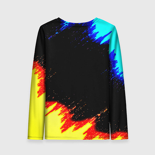 Женский лонгслив Monster energy огненные краски / 3D-принт – фото 2