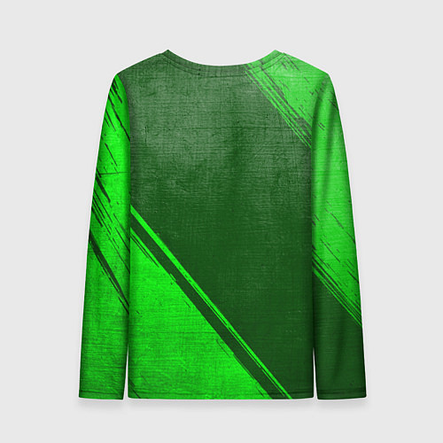 Женский лонгслив Disturbed - green gradient вертикально / 3D-принт – фото 2